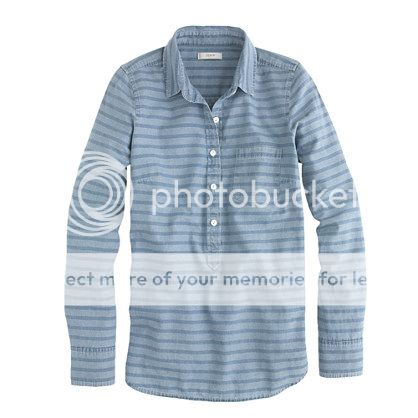 Stripe Chambray Popover